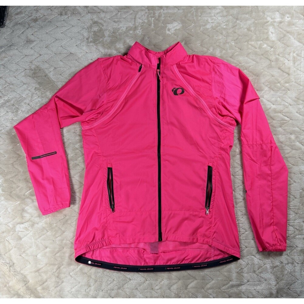 Pearl Izumi Select Series Womens Cycling Jacket Hot Pink Black Full Zip Large